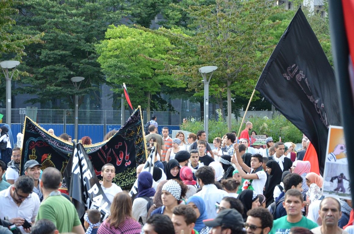  Митинг радикальных исламистов в Брюсселе, протестующих против операции Израиля 