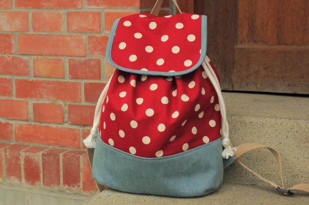 Nippon No. 8 canvas limit shall - (! Promotional 75% discount) Strawberry Sweetheart / rear beam port backpack / shoulder bag - Drawstring Bags - Other Materials Red