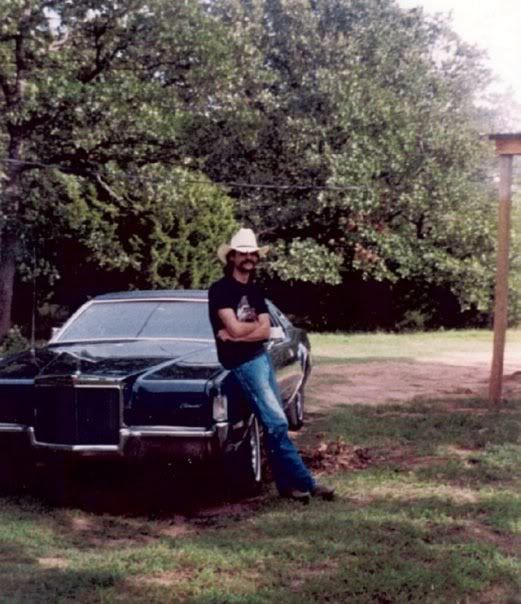 This is me and my'72 Lincoln mark iv pic was taken around'93