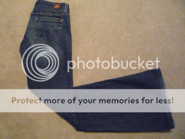 AMERICAN EAGLE Low Rise Flare Leg 5 Pocket Cotton Jeans ~ sz 0 R x 31 