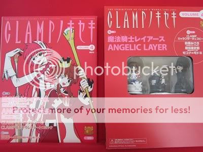 Clamp No Kiseki #4 art book w/Angelic Layer chess figure  