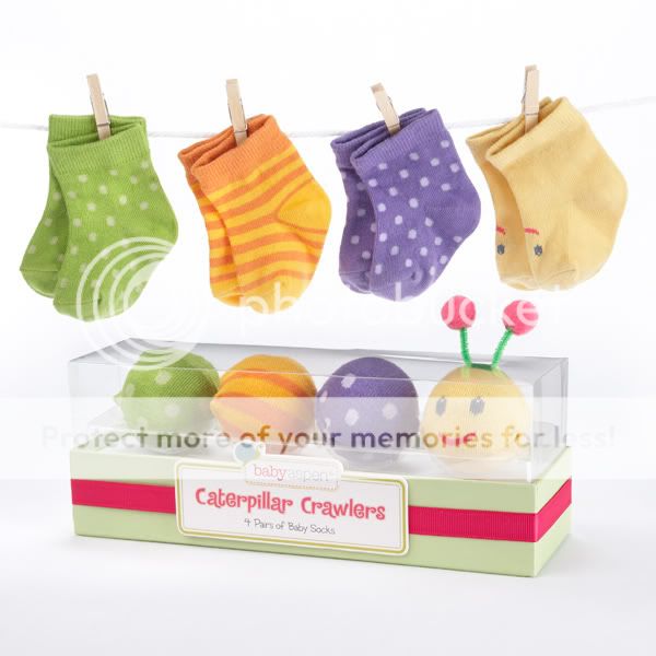 Caterpillar Crawlers Baby Socks Gift Set Baby Shower Favors