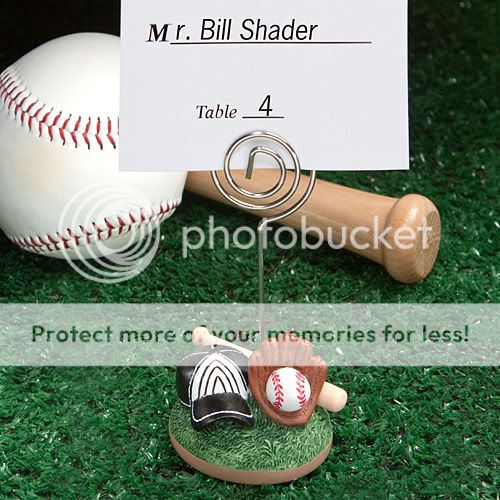 Baseball Themed Place Card Holders Birthday Party Favors