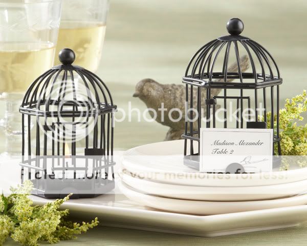 Love Songs Birdcage Tea Light/Place Card Holder Wedding Favor  